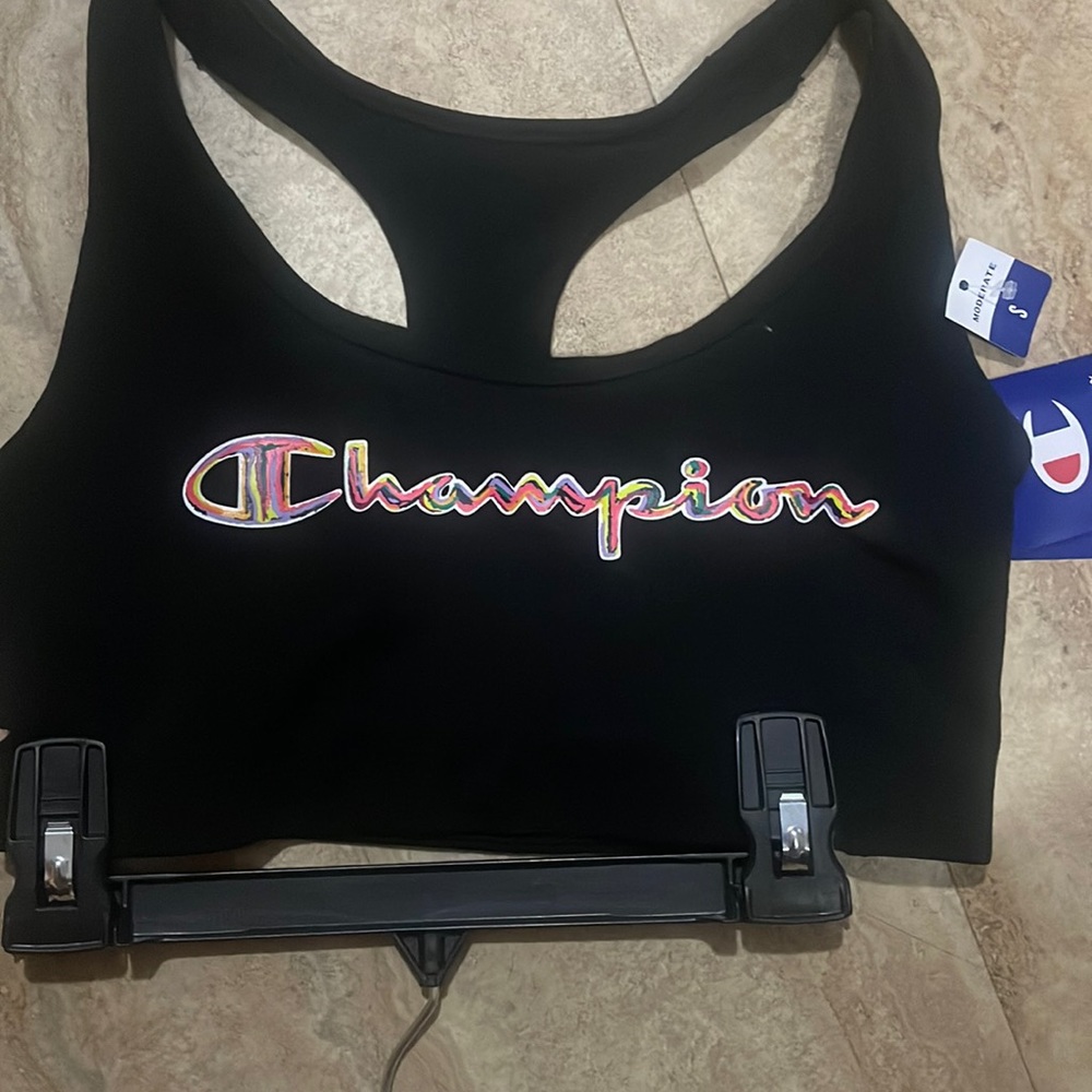 Brand New with Tags Women's CHAMPION Black Sport Bra Size Small